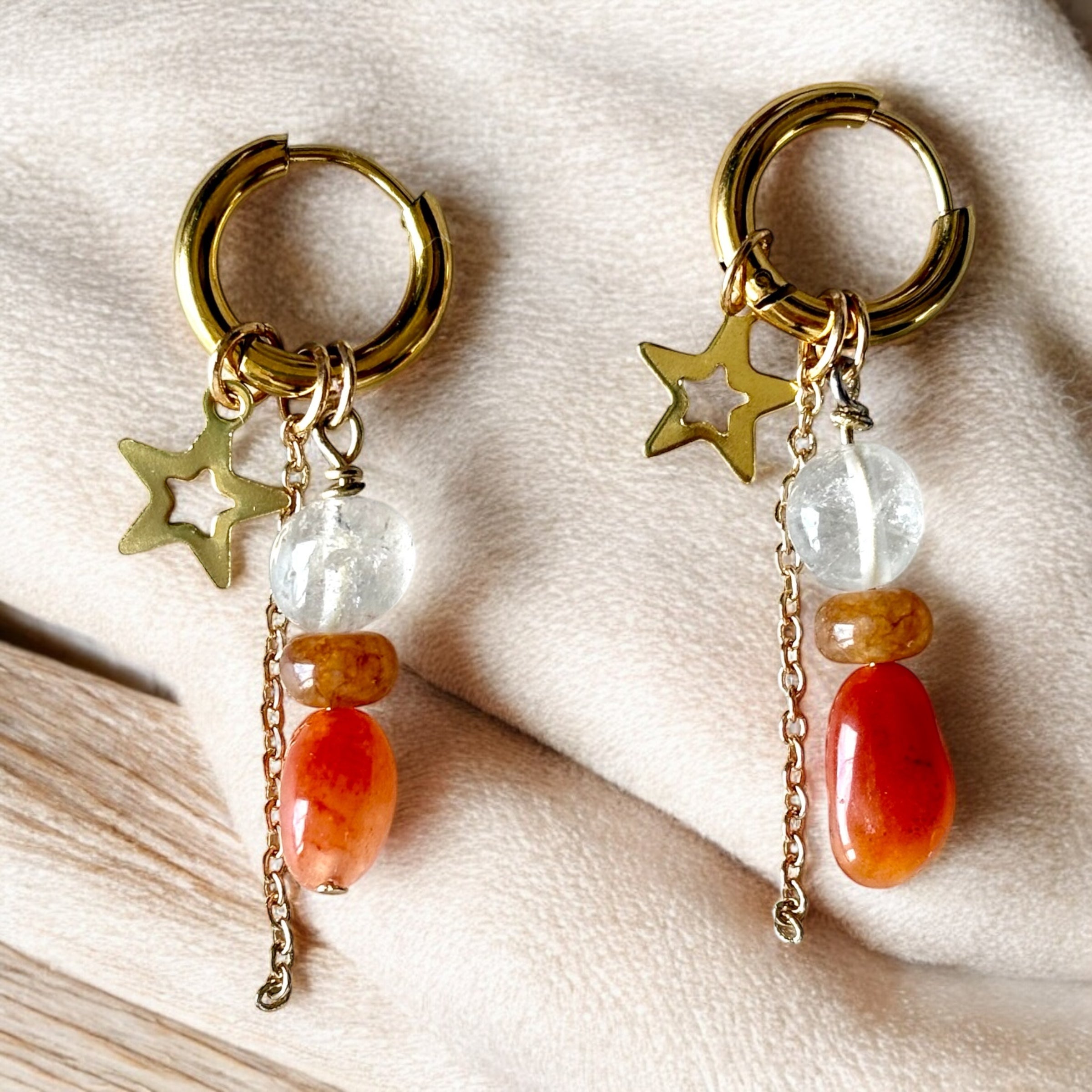 Golden sunset stars